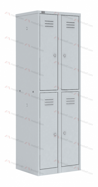 Шкаф металлический для одежды четырехсекционный  ШРМ-24/600 фото
