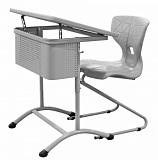 Школьный стол с наклонной столешницей ШСТ15 и стильный стул ШС13 фото