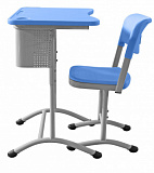 Школьный стол с перфорированным экраном ШСТ13 и стул ШС01 фото